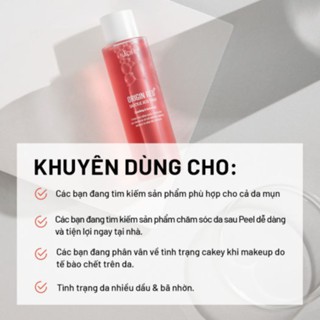 Nước hoa hồng Nacific Origin Red Salicylic Acid Toner 150ml hỗ trợ loại bỏ tế bào chết cho da, làm dịu da