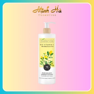 Sữa dưỡng thể trắng da Bielenda Bio Vitamin C Body Milk 400ml dưỡng ẩm làm mềm mịn da