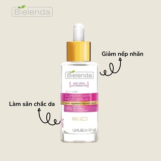 Serum Bielenda Super Power Mezo 30ml dưỡng trắng chống lão hóa da
