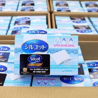Bông tẩy trang Silcot Unicharm 82 miếng Nhật Bản 100% cotton không làm da bị kích ứng