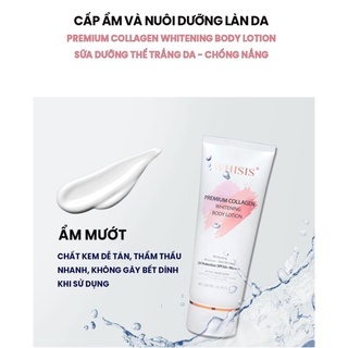 Dưỡng thể chống nắng Whisis Premium Collagen Whitening Body Lotion SPF50+ PA++++ 200ml trắng da, dưỡng ẩm