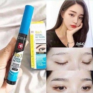 Dưỡng chân mày Eveline 8B1 Total Action Eyebrow Therapy 10ml dày sau 14 ngày