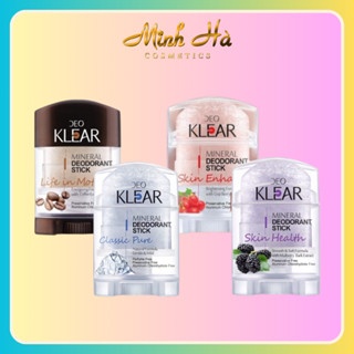 Lăn khử mùi đá khoáng Deo KLEAR 70g giúp dưỡng da khử mùi hôi hiệu quả