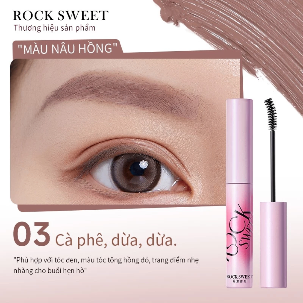 Mascara chân mày Rock Sweet 5g lên màu tự nhiên định hình lông mày rõ nét