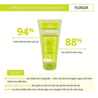 Sữa rửa mặt Floslek Pharma Anti Acne Face Cleansing Gel 200ml giúp làm sạch và dịu da