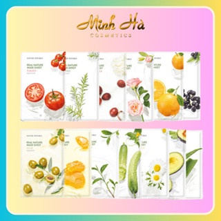 Mặt nạ Nature Republic Real Nature Mask Sheet 23ml dưỡng ẩm và dưỡng trắng da mùi thơm dễ chịu