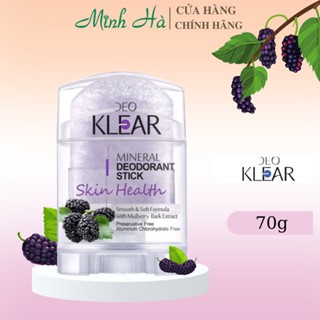 Lăn khử mùi đá khoáng Deo KLEAR 70g giúp dưỡng da khử mùi hôi hiệu quả