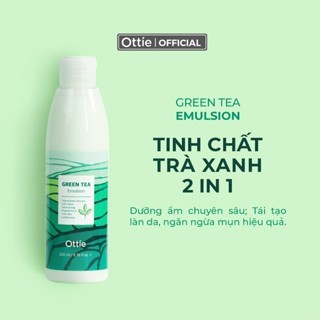 Sữa dưỡng da trà xanh OTTIE Green Tea Elmulsion 200ml hạn chế dầu nhờn hỗ trợ làm trắng da