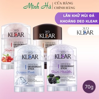 Lăn khử mùi đá khoáng Deo KLEAR 70g giúp dưỡng da khử mùi hôi hiệu quả