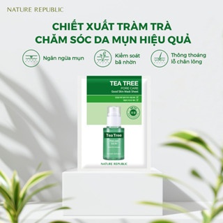 Mặt nạ giấy Nature Republic AHA/ TEA TREE Peeling Good Skin Mask Sheet 24ml dưỡng sáng, đều màu da và ngăn ngừa mụn