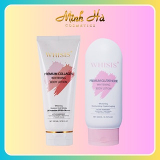 Dưỡng thể chống nắng Whisis Premium Collagen Whitening Body Lotion SPF50+ PA++++ 200ml trắng da, dưỡng ẩm