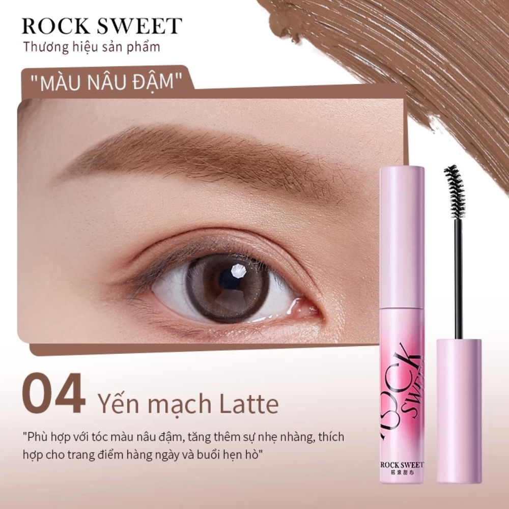Mascara chân mày Rock Sweet 5g lên màu tự nhiên định hình lông mày rõ nét