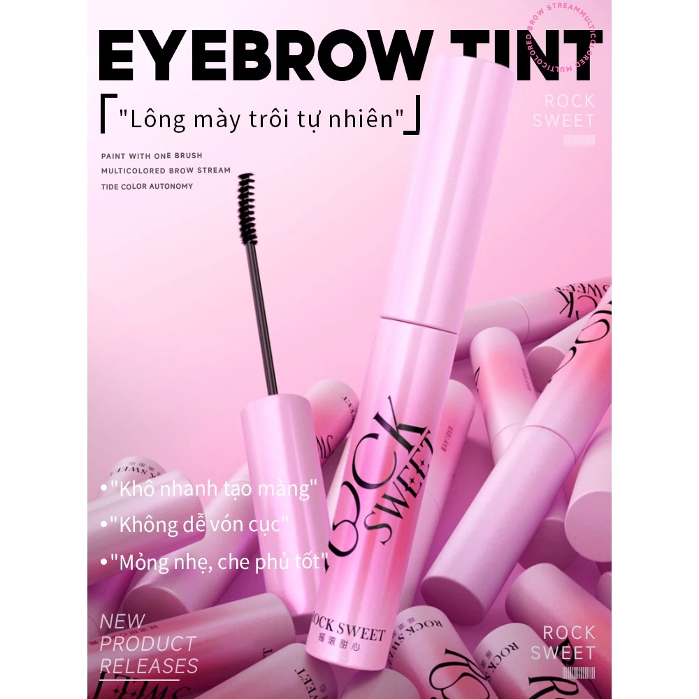 Mascara chân mày Rock Sweet 5g lên màu tự nhiên định hình lông mày rõ nét