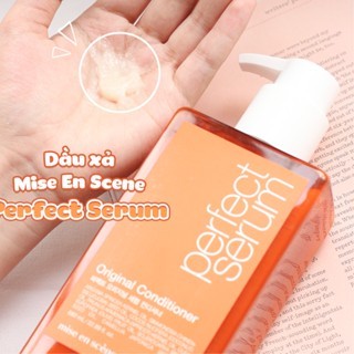 Dầu gội xả Miseen Scène Perfect Serum Super Rich Shampoo 680ml giúp mái tóc mượt mà phục hồi hư tổn