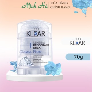 Lăn khử mùi đá khoáng Deo KLEAR 70g giúp dưỡng da khử mùi hôi hiệu quả