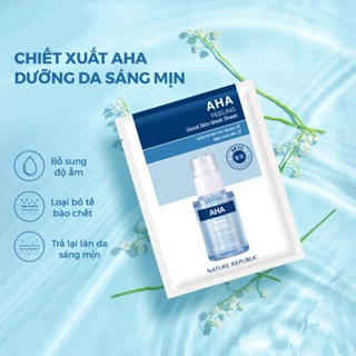 Mặt nạ giấy Nature Republic AHA/ TEA TREE Peeling Good Skin Mask Sheet 24ml dưỡng sáng, đều màu da và ngăn ngừa mụn