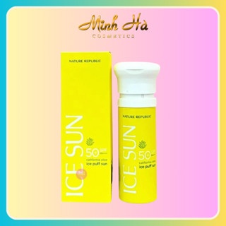 Chống nắng dạng cushion Nature Republic Ice Sun SPF 50+ PA++++ 100ml nâng tone da ngăn ngừa cháy nắng