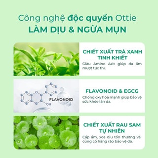 Nước tẩy trang OTTIE Green Tea Cleansing Water 200ml làm sạch sâu, dễ dàng loại bỏ lớp trang điểm, bụi bẩn