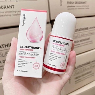 Lăn khử mùi Glutathione + Niacinamide Angle's Liquid 60ml giúp vùng da dưới cánh tay trắng sáng, mịn màng