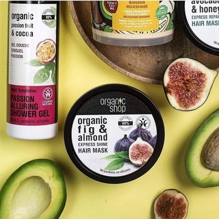 Mặt nạ hấp tóc Organic Shop Natural Hair Mask 250ml giúp phục hồi tóc hư tổn