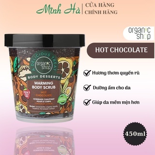 Tẩy tế bào chết toàn thân Organic Shop Body Desserts Scrub 450ml bản EU giúp dưỡng ẩm và làm sạch da