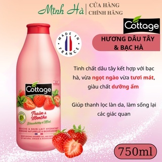Sữa tắm Cottage Pháp 750ml dưỡng ẩm, trắng da