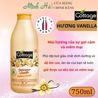 Sữa tắm Cottage Pháp 750ml dưỡng ẩm, trắng da