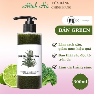 Sữa rửa mặt rau củ Super Vegitoks Cleanser 300ml làm sạch dịu nhẹ