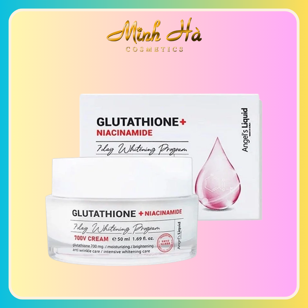 Kem dưỡng Angel's Liquid Glutathione Plus Niacinamide 7Day Whitening Program V-Cream 50ml dưỡng trắng vượt trội