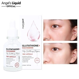 Serum dưỡng trắng Angel’s Liquid Glutathione+ Niacinamide/7Day Whitening Program 700V Ampoule 30ml giảm nếp nhăn giúp da săn chắc