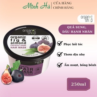 Mặt nạ hấp tóc Organic Shop Natural Hair Mask 250ml giúp phục hồi tóc hư tổn