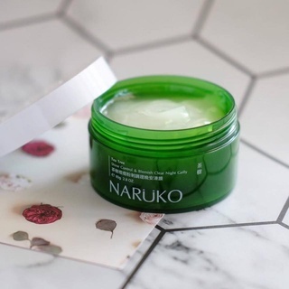 Mặt nạ ngủ Naruko Tea Tree Shine Control Blemish Clear Night Gelly 80g cấp ẩm chuyên sâu