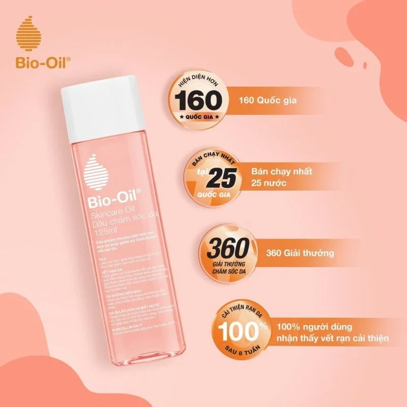 Serum dưỡng da Bio Oil Skincare Oil 60/125ml giúp giảm rạn da mờ sẹo