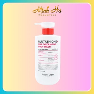 Sữa tắm Angel's Liquid Glutathione + BHA Exfoliating Body Wash 500g giảm mụn, ngăn ngừa mụn mới và mờ thâm