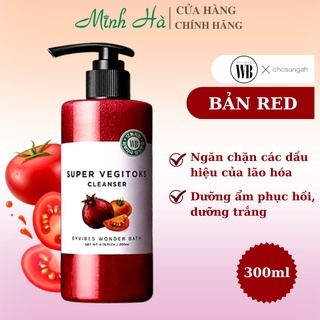 Sữa rửa mặt rau củ Super Vegitoks Cleanser 300ml làm sạch dịu nhẹ