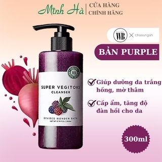 Sữa rửa mặt rau củ Super Vegitoks Cleanser 300ml làm sạch dịu nhẹ