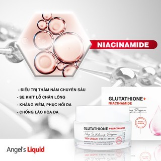 Kem dưỡng Angel's Liquid Glutathione Plus Niacinamide 7Day Whitening Program V-Cream 50ml dưỡng trắng vượt trội