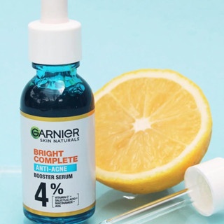 Serum Garnier Bright Complete Anti-Acnes Booster 30ml giảm mụn mờ thâm