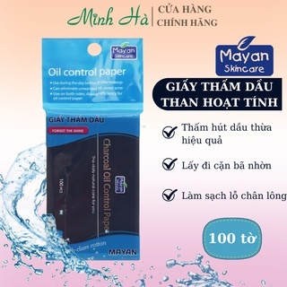 Giấy thấm dầu Mayan Skincare Oil Control Paper thấm hút dầu thừa hiệu quả