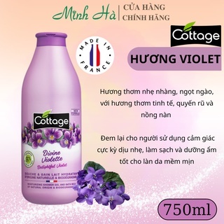 Sữa tắm Cottage Pháp 750ml dưỡng ẩm, trắng da