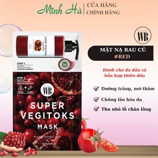 Mặt nạ rau củ Byvibes Wonder Bath Super Vegitoks Mask 2 steps 10g thải độc da, dưỡng da trắng sáng