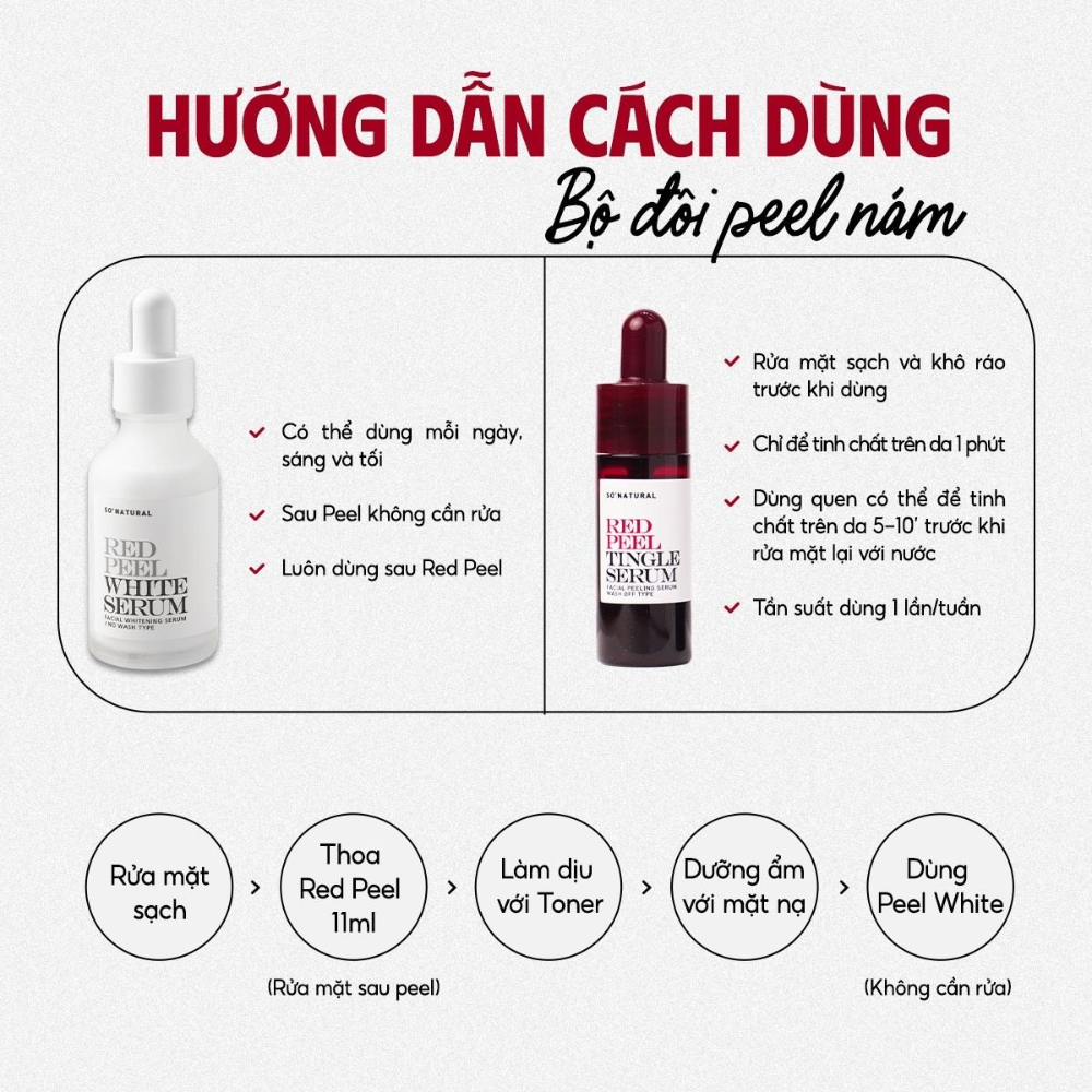 Tinh chất Red Peel White Serum 11/35ml làm sáng da ngừa thâm sạm
