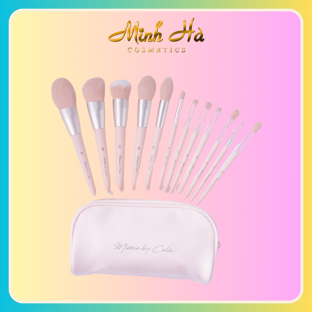 Bộ cọ Celin Missie 12 cây kèm túi chất lông mềm mại đa năng