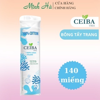 Bông tẩy trang Ceiba 100% Cotton 140 miếng tăng khả năng làm sạch gấp 5 lần