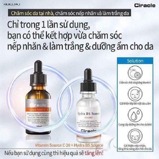 Serum dưỡng trắng chống nhăn Ciracle Hydra B5 Source Wrinkle 30ml dưỡng trắng ngăn ngừa nếp nhăn