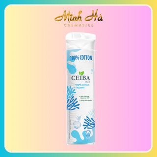 Bông tẩy trang Ceiba 100% Cotton 140 miếng tăng khả năng làm sạch gấp 5 lần