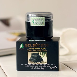 Gel hút mụn than tre Ngân Bình 50g loại bỏ bã nhờn làm sạch dầu thừa