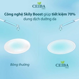 Bông tẩy trang Ceiba 100% Cotton 140 miếng tăng khả năng làm sạch gấp 5 lần