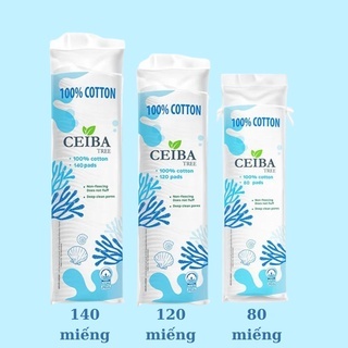 Bông tẩy trang Ceiba 100% Cotton 140 miếng tăng khả năng làm sạch gấp 5 lần