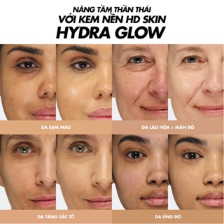 Kem nền Make Up For Ever HD Skin 12/30ml lớp finish cực kì tự nhiên mỏng nhẹ, thoáng mặt